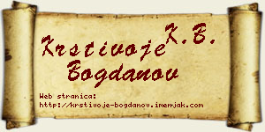 Krstivoje Bogdanov vizit kartica